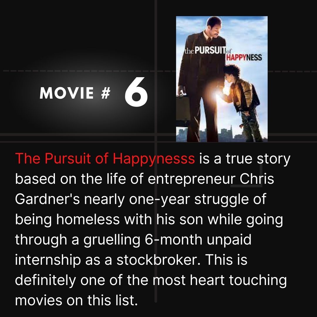_thegrowproject's tweet photo. Hashtags:
#movie #movierecommendation #inspiration #thesocialnetwork #wolfofwallstreet #pursuitofhappiness #stevejobs #thefounder #thebigshort

(2/2) https://t.co/40tVzAUCYr