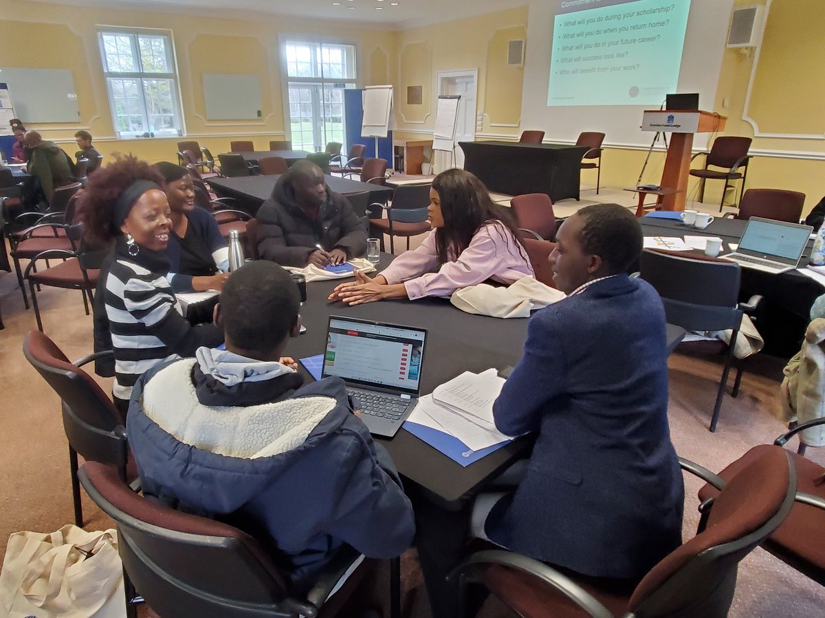 commschols's tweet photo. #Commonwealth Scholars are focusing upon sustainable solutions to development issues through targeted advocacy work and stakeholder engagement: in this final presentation session we heard about each others' common and specific areas of focus @CumberlandLodge #leadersindevelopment https://t.co/E359UiVADn