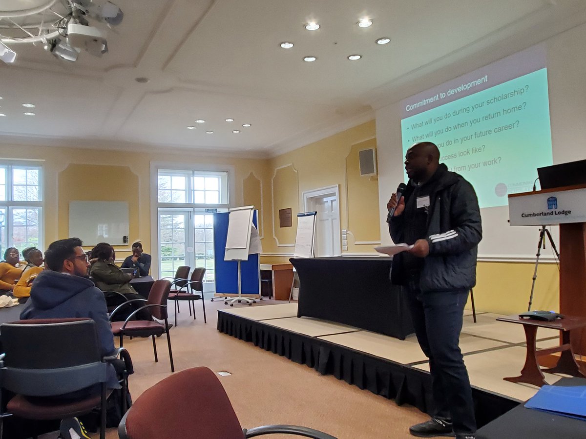 commschols's tweet photo. #Commonwealth Scholars are focusing upon sustainable solutions to development issues through targeted advocacy work and stakeholder engagement: in this final presentation session we heard about each others' common and specific areas of focus @CumberlandLodge #leadersindevelopment https://t.co/E359UiVADn