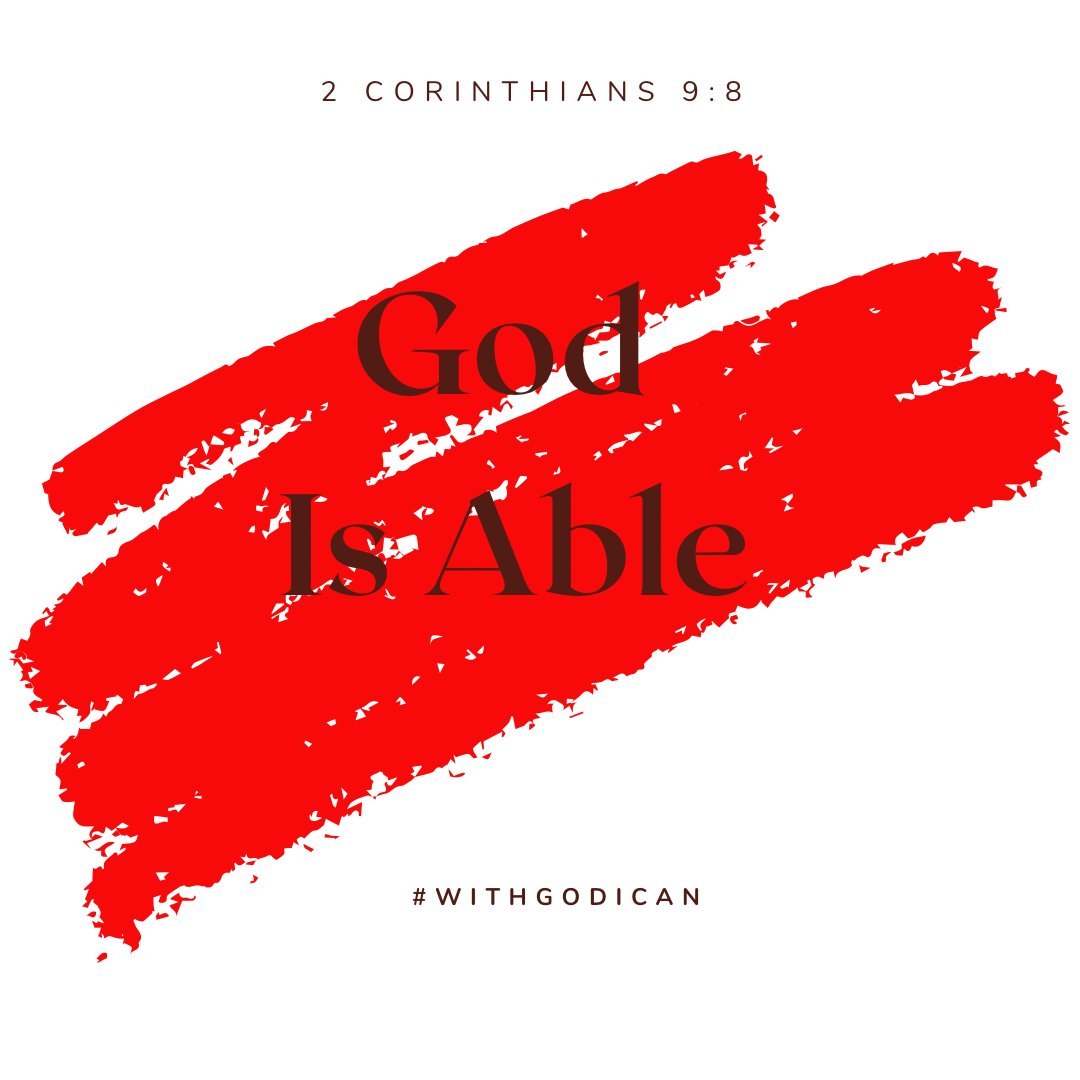 withGODican_'s tweet photo. “And God is able to bless you abundantly, so that in all things at all times, having all that you need, you will abound in every good work.”
2 Corinthians 9:8 NIV
#Godisable
#Godblesses
#Godisallyouneed
#withGodican https://t.co/IwJhH1ICS7