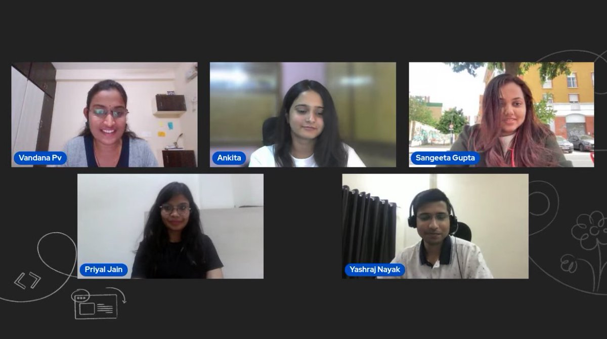 WtmIndia's tweet photo. What comes to your mind when you think about community?
We have some amazing community leaders with a panel discussion on Community &amp;Collaboration/Partnership 

@priyaljain919 @ashiankita @sangee_2068 @yashrajnayak @VandanaPv  
https://t.co/Vk1kFcehLq

#IWD #ProgressNotPerfection https://t.co/j2lxsxNizO