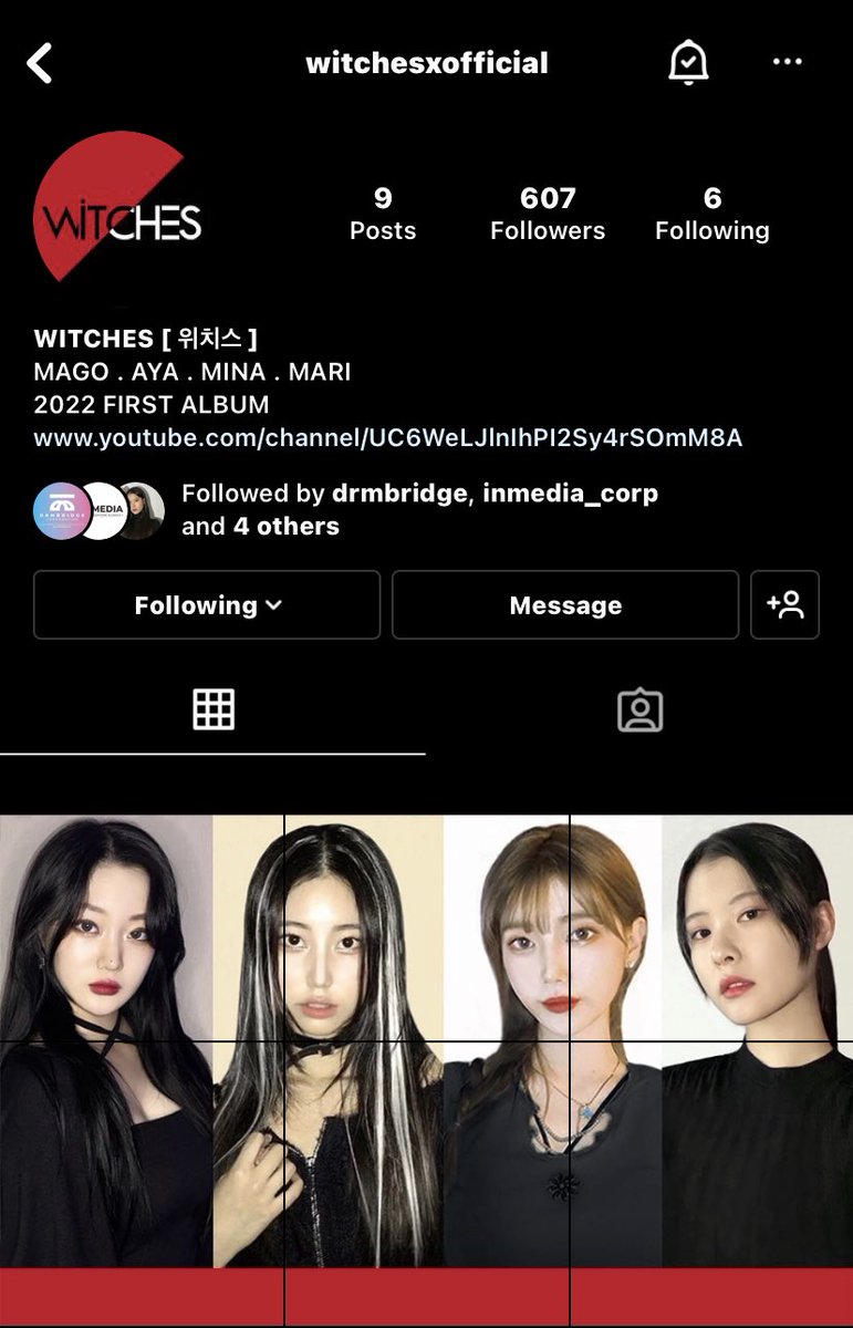 nugupromoter's tweet photo. WITCHES has shared a new line-up of the group, Bella has left and Mina joined

The group now consists of Mago (Former YOURS Haeseung), Aya (Former YOURS Hanhee), Mina (Former YOURS Mina) and Mari https://t.co/E1B7itemNw