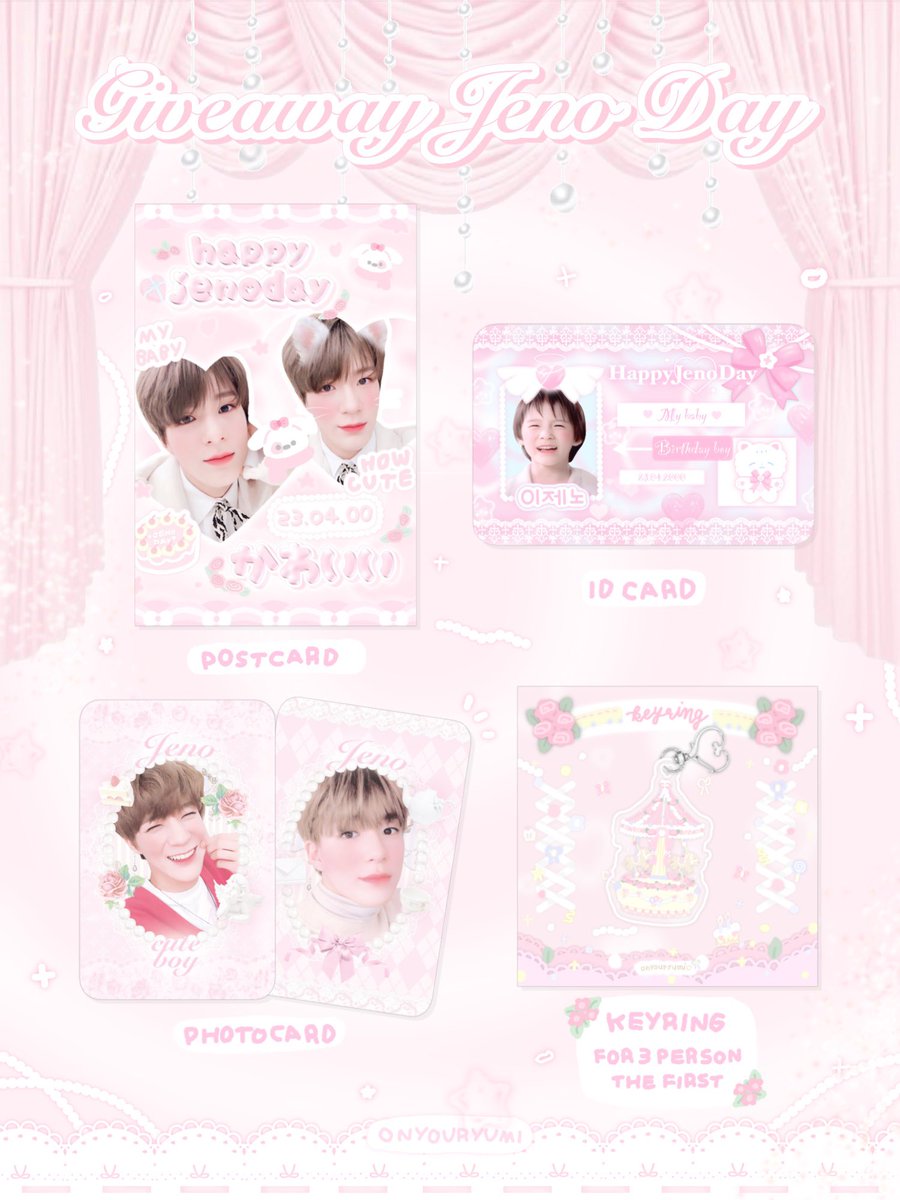 onyouryumi's tweet photo. ♡︎ིྀ꒰ 𝒢𝒾𝓋𝑒𝒶𝓌𝒶𝓎 𝒥𝑒𝓃𝑜’𝓈 ℬ𝒾𝓇𝓉𝒽𝒹𝒶𝓎 ꒱♡︎ིྀ
 𓂂 𝑂𝑛𝑙𝑦 10 𝑠𝑒𝑡
 𓂂 𝑆ℎ𝑖𝑝𝑝𝑖𝑛𝑔 40฿
 𓂂 𝐹𝑜𝑟𝑚 19/04 - (20:00)
  ❥ 𝑒𝑥𝑐ℎ𝑎𝑛𝑔𝑒 𝑑𝑚 🎀
  ❥ สุ่มแจกจากรี 1 เซ็ท โดนฟลวส่งให้ฟรีค่ะ
  ❥ ฟอร์มแท็กเรียกในเมนชั่น
#HAPPYJENODAY #JENO #ตลาดนัดnct https://t.co/gY0FSdi7bu