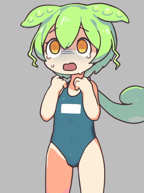 ずんだもん立ち絵コッショリ差分をskebで描いた 