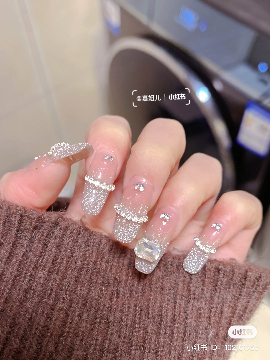 シルバーマグネット　ワンホンネイル　キルティング　ネイルチップ シルバーマグネット ワンホンネイル キルティング ネイルチップ