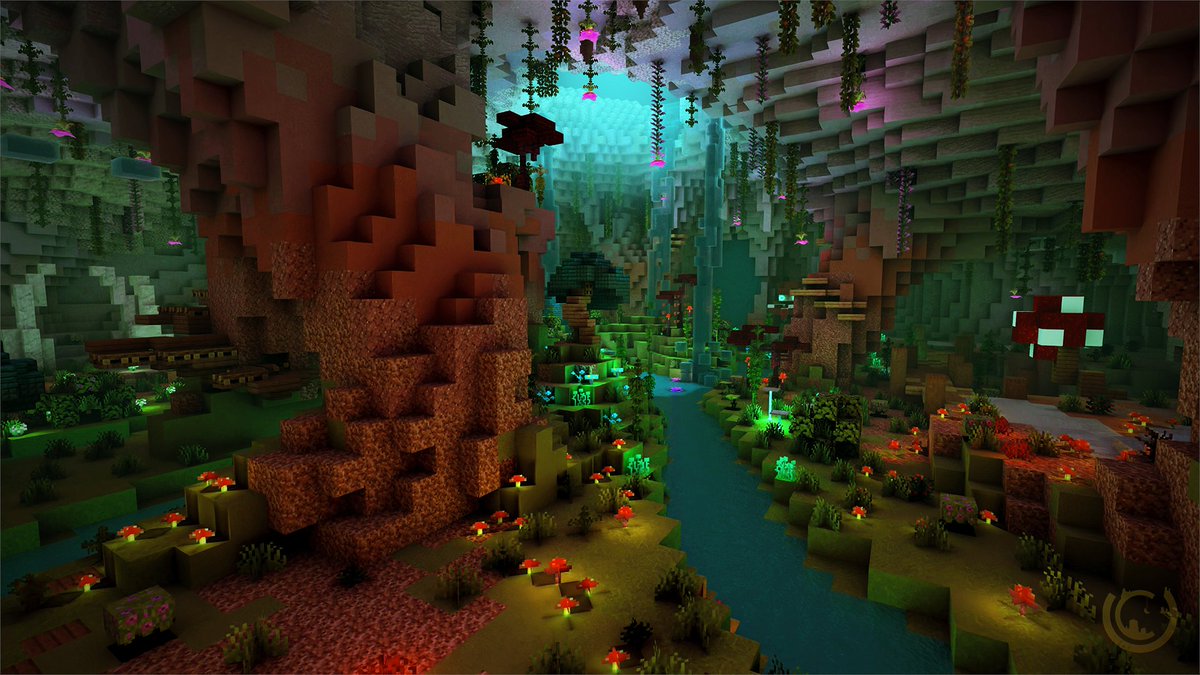 ❤️ Notre dernier projet : une grotte envahie par la végétation.
--- Our latest project: an overgrown cave. ---

🚩 Suivez-nous pour découvrir tous les recoins de ce hub.
--- Follow us to discover every corner of this hub. ---

📌 #art #minecraft #minecraftbuilds #spawn