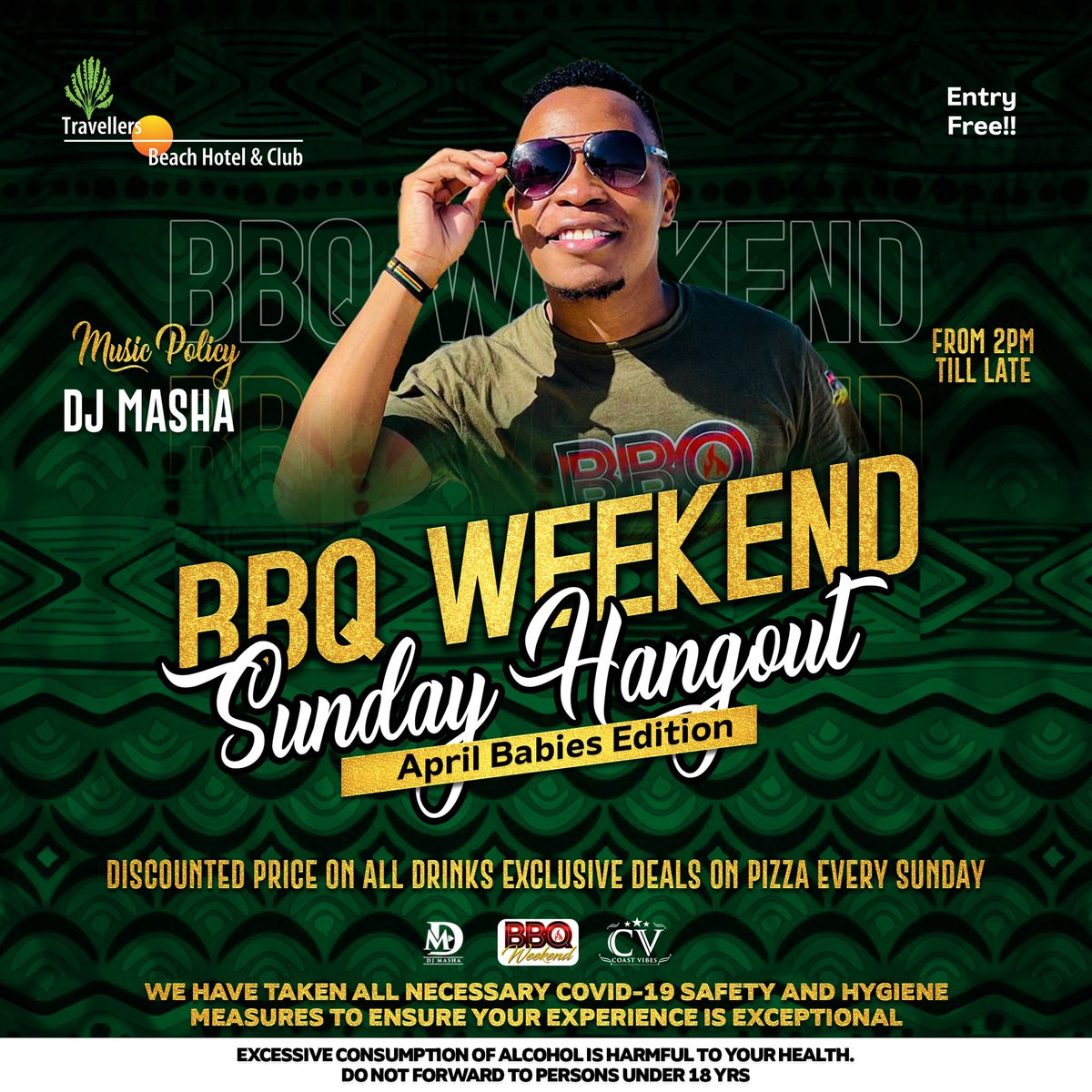 barbequeweekend's tweet photo. Itβs April Babies Edition. π₯³ π Letβs catch some Sun. Good Vibes. Barbecue and Inshallah. β€οΈ Your ultimate Sunday plan @travellersbhc with @djmashakenya . Come through! βοΈ β±
#BarbecueWeekend #Events254 #254fashion #254publicity #IgersKenya #MagicalKenya #TembeaKenya https://t.co/NzbPk6Jf94
