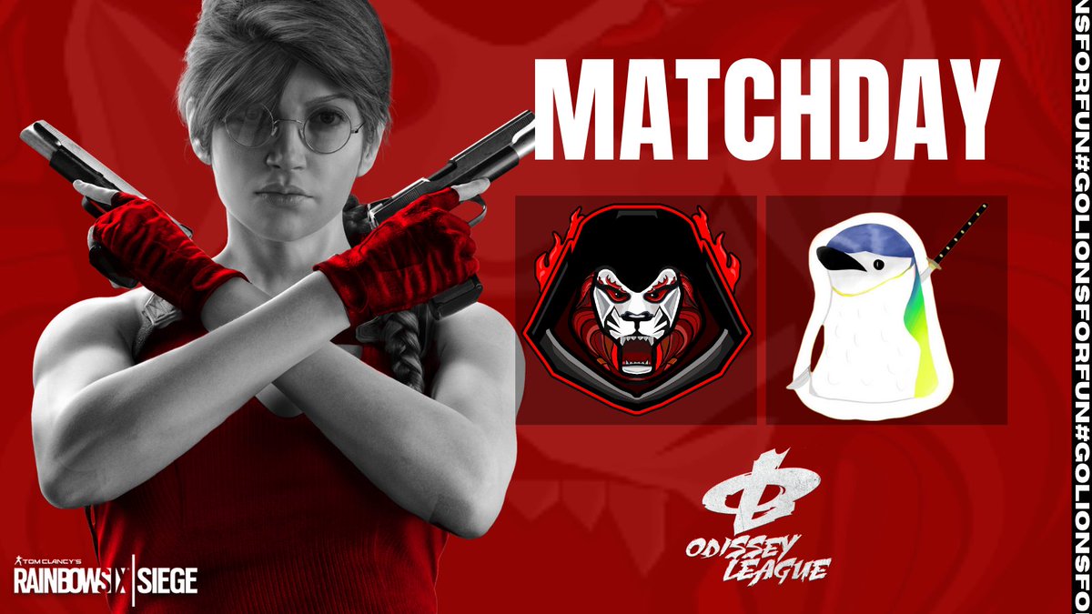 LionsForFun's tweet photo. ⚔ ¡Día de partido!
🆚️ Artic Acy
🏆 @LeagueOdissey
⏰ 16:00 🇪🇸, 15:00 🇮🇨
🖥 PlayStation, Rainbow Six Siege.
🦁 #GoLionsForFun 🦁 https://t.co/FUh5FWXQGF