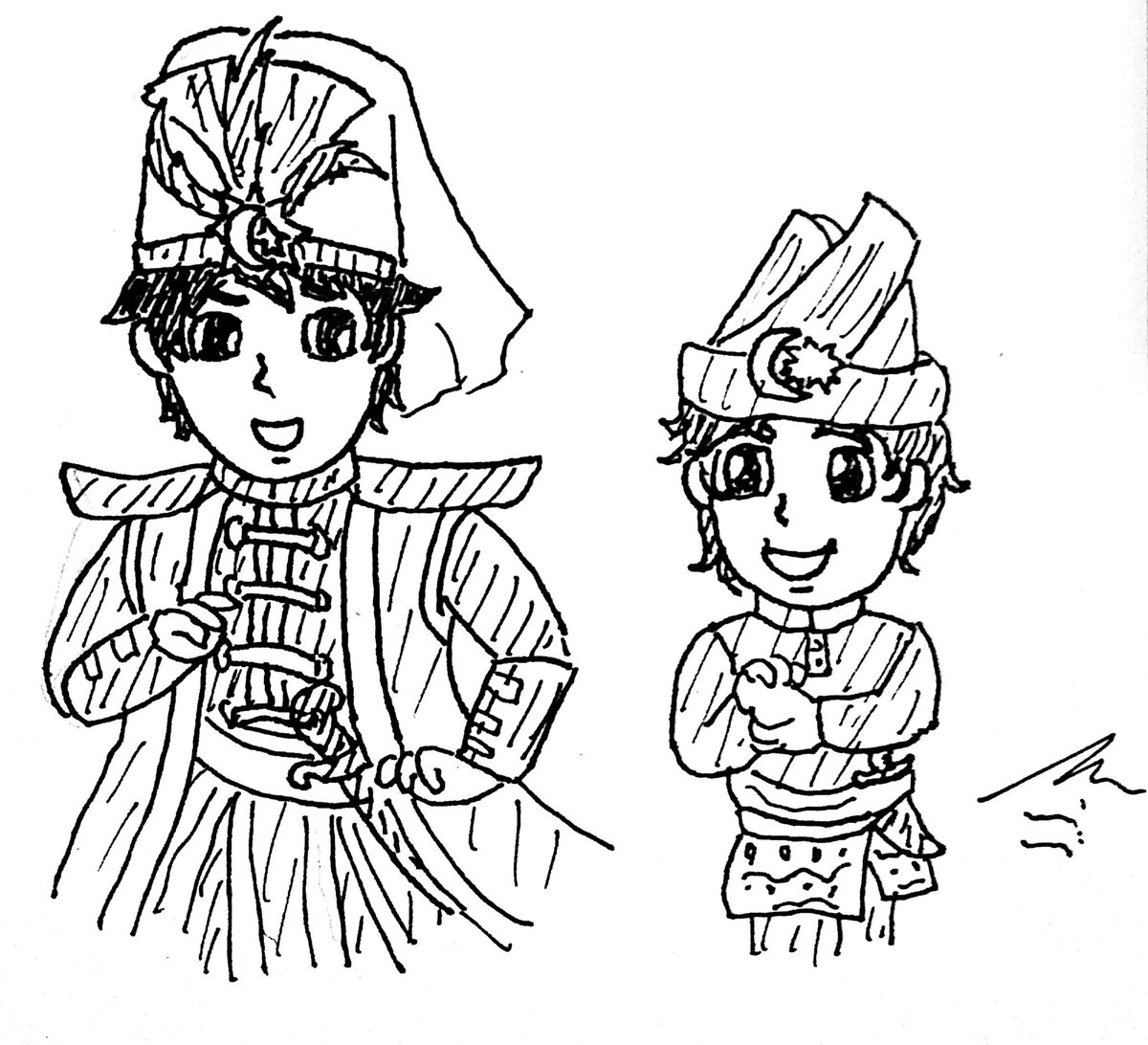 mutiah_khalisah's tweet photo. Amato dan Mehmed tukaran baju adat.
Mehmed Fatih Işılay (OC) milik saya. Amato milik Monsta. #originalcharacter #Mechamato #cultureclothes #bajumelayu #jannisaries #ottomanjannissary #traditionalart #switchclothes #muslim #fanficlore https://t.co/gTP86CKJoU