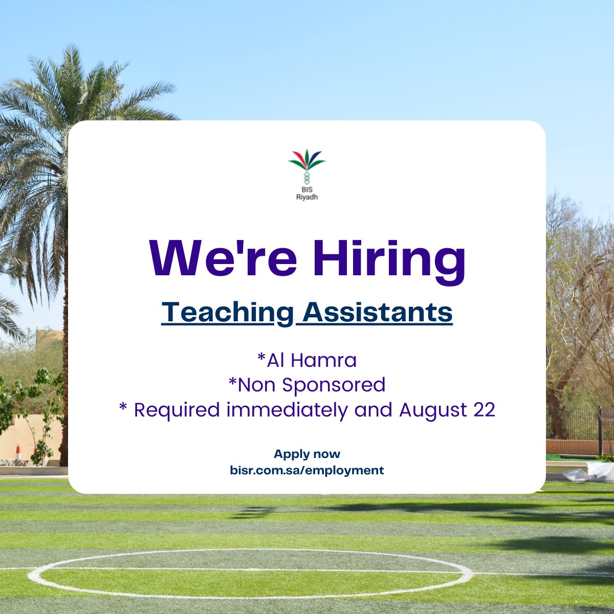 bisriyadh's tweet photo. Come and join our #BISRFamily . For more information and details on how to apply visit our website https://t.co/nW8qatUaeD https://t.co/bmUAywfxYv