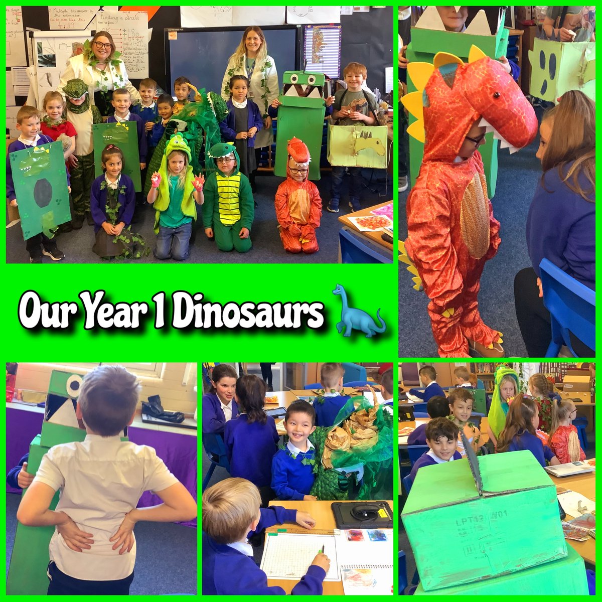 DeltaStrand's tweet photo. HMS Rainbow enjoyed their Dinosaur day which ended their topic in style!
The children looked amazing in their Dinosaur costumes and visited every class to share their prehistoric learning! @DeltaStrand #DinosaurFun
#DeltaStrandTopic @Talk4Writing #DeltaStrandScience @mrirvingd https://t.co/WoSg6aHabW