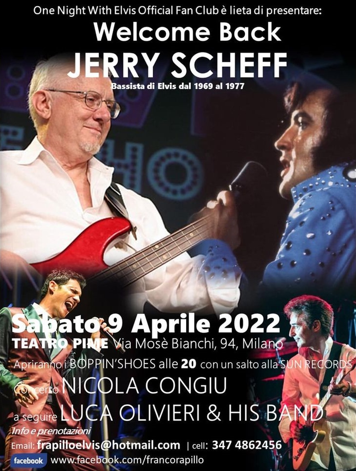full_elvis's tweet photo. Jerry Scheff torna in Italia https://t.co/kHVZoBy64n https://t.co/OeU04owr3J