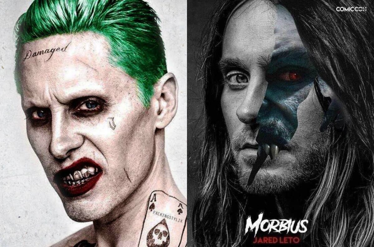 AraknideHQ's tweet photo. Jared Leto a réalisé l'exploit de jouer dans le pire film DC (Suicide Squad) et probablement le pire film Marvel (Morbius). 😭 https://t.co/o5JqbPb8Oz