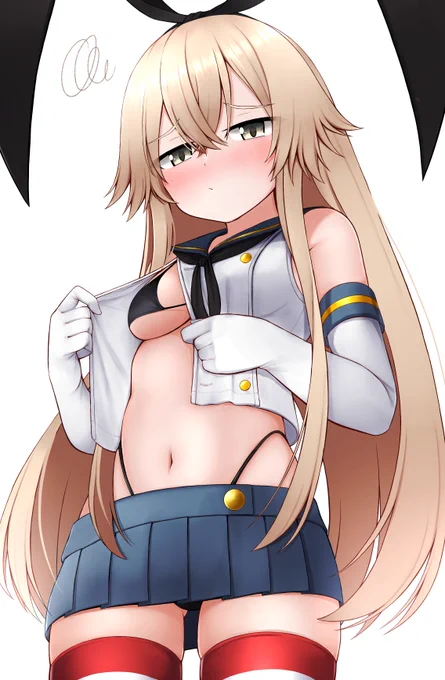 え、上着の構造が見たい?...しょうがないなぁ...
#艦これ 