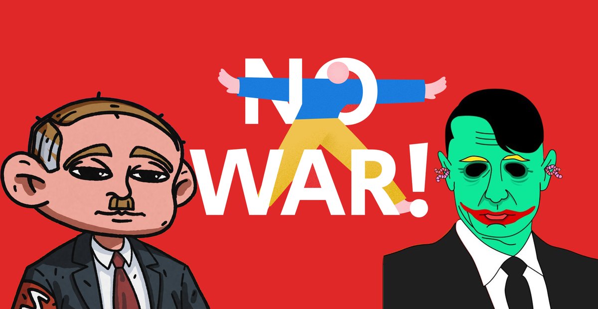 #NFTCommunity support #Ukraine 💙💛
Our #NFTprojects drop to support #Ukrainian 🇺🇦 people. #NFTart against #RussianWarCrimes 🛑!

<a href="/EthernetPeeps/">Ethernet Peeps NFT</a>
👉ethernetpeeps.com
<a href="/lying_putin/">Lying Putin</a>
👉lyingputin.com

#GenocideOfUkrainians #NFTs #Crypto #NFT #NFTdrop #ETH #NFTGiveaway