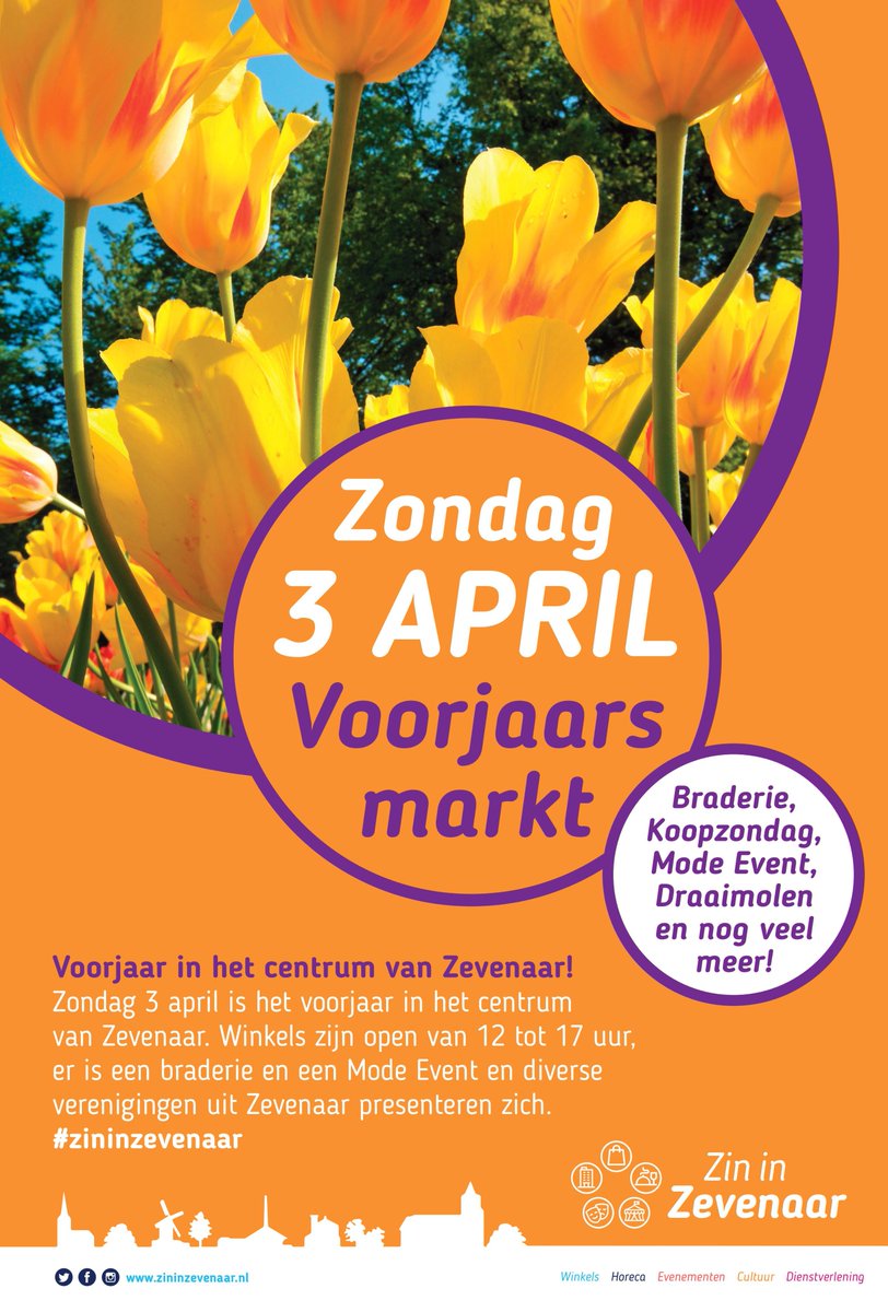 Eindelijk mogen we weer! Kom je vanmiddag ook gezellig naar het centrum van Zevenaar? Wij hebben er Zin in!

#Zevenaar #koopzondag #voorjaarsmarkt