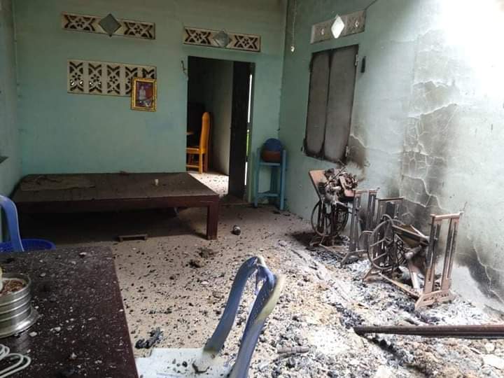 UPDATE : Ko Lin Mg and Ko Aung Than Htay were also violently KILLED due to artillery shells fired by junta thugs in MaeKal village, #ThayetChaung town at around 2pm on Ap-2. Most civilian valuables are grabbed and at least 3 homes are left on ashy mound there. #HelpMyanmarIDPs