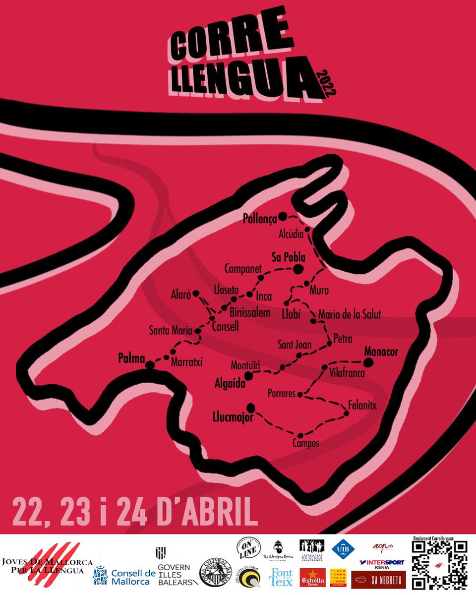 JovesLlengua's tweet photo. Ja estau preparats pel Correllengua, no???? Perquè ja tenim el cartell complet amb els dies i el recorregut per on passarem!!! 🔥🔥🔥
Això ja arriba així que no badeu!!!!! 🏃‍♀️🏃🏃‍♂️
#Correllengua2022 https://t.co/lp61dh7Oi1