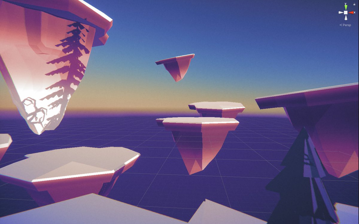 ChillCube3's tweet photo. The islands are snowy now #unity #indiegamedev #gamedev https://t.co/sAvMiGVPOW