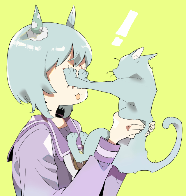 seiun sky (umamusume) 1girl holding animal animal ears cat horse ears tracen school uniform school uniform  illustration images