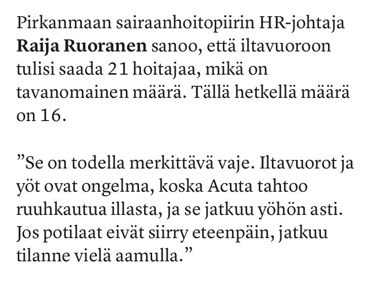 JescaRantanen's tweet photo. 31.10-21 ja 2.4-22. Sama sairaala. Sama HR johtaja. Miksi hoitajavaje joka nyt niin huolettaa ei ollut syksyllä ongelma? #tays #tayssairaala #hoitajalakko #aamulehti @aamulehti @Tehy_ry @millaryt https://t.co/4jXPw2rSkV