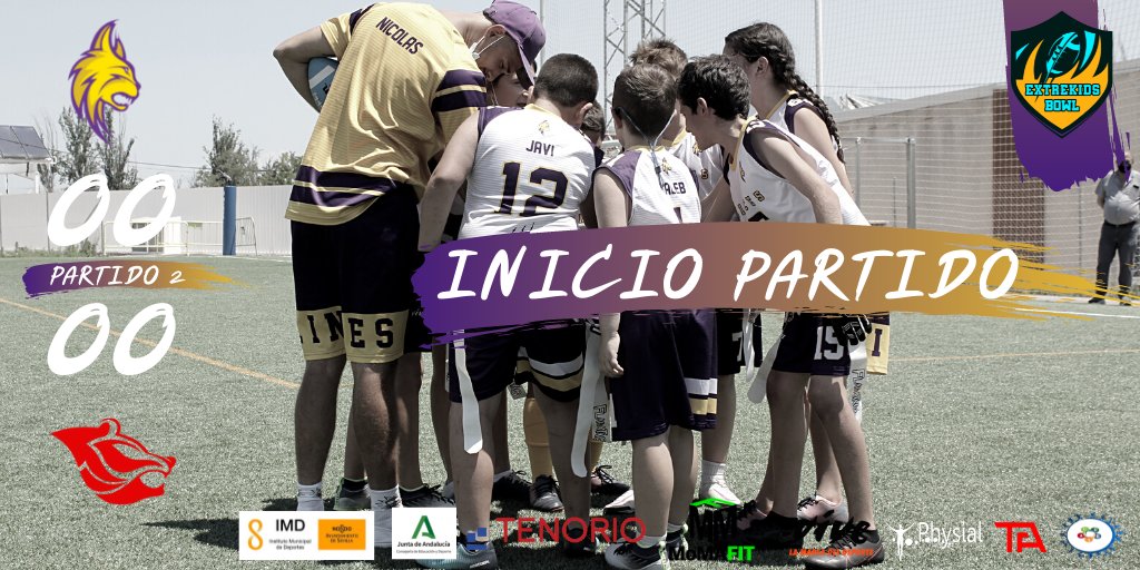 Sevilla_Linces's tweet photo. Tras el descansito, ahora toca Sevilla Linces 😺💜💛 contra @ososrivas 🐻❤️💛 en la I Extrekids Bowl 🏈🚩

📺 https://t.co/mmbVA1i718

📸 Black Storks

#ExtrekidsBowl2022 #VillanuevadelaSerena #FlagFootball #FlagisLife https://t.co/valhUYVCCF
