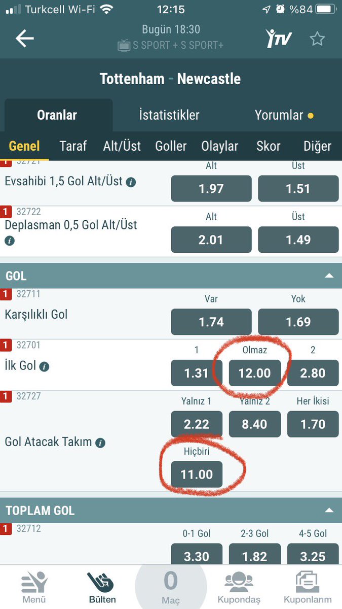 elcisadik's tweet photo. @Nesinecomdestek @Nesinecom Allah için biriniz bana şu kırmızı oranlar arasındaki farkı anlatabilir mi? Birde 0-0 skor ile Msx ve 1,5 Alt oranı nasıl aynı oluyor dolandırıcılık değil midir? https://t.co/WGvnXr1Ymi