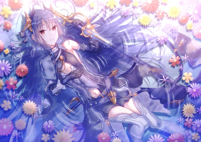 レイ描きました～🌺🌸🌼 #プリコネR 