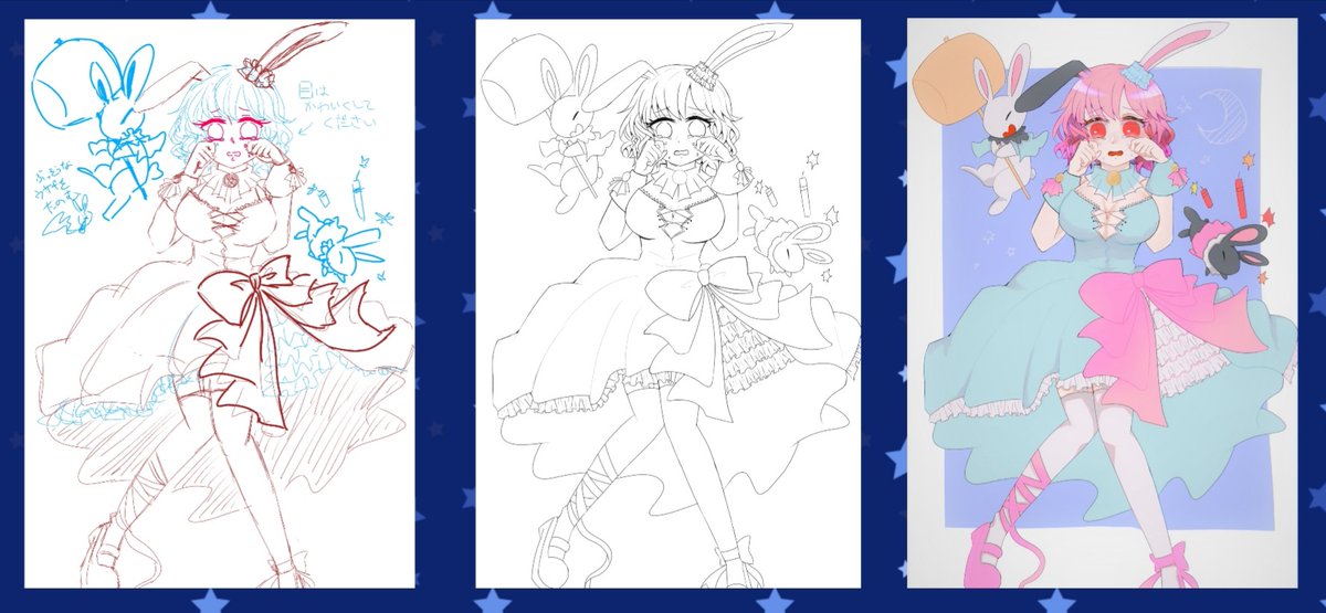 trkg_2727's tweet photo. 友達とオリジナルけもみみっ子でラフ線画色塗り交換したよ～～～～！！！！！見て～～～～！！！！！！t

一枚目の子のラフ、二枚目線画、三枚目色塗りした！３人それぞれちょ～～～～かわいい💕💕💕

タグ付けできんかった↓
まつりﾆｷ@ma_matsu7 黒ﾆｷ@umauma9696 https://t.co/RKyHP9IYoL