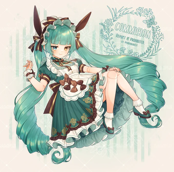 🍀𝙼𝚒𝚗𝚝 𝙲𝚑𝚘𝚌𝚘𝚕𝚊𝚝𝚎 𝙼𝚊𝚒𝚍🍀
#Skeb #Commission 