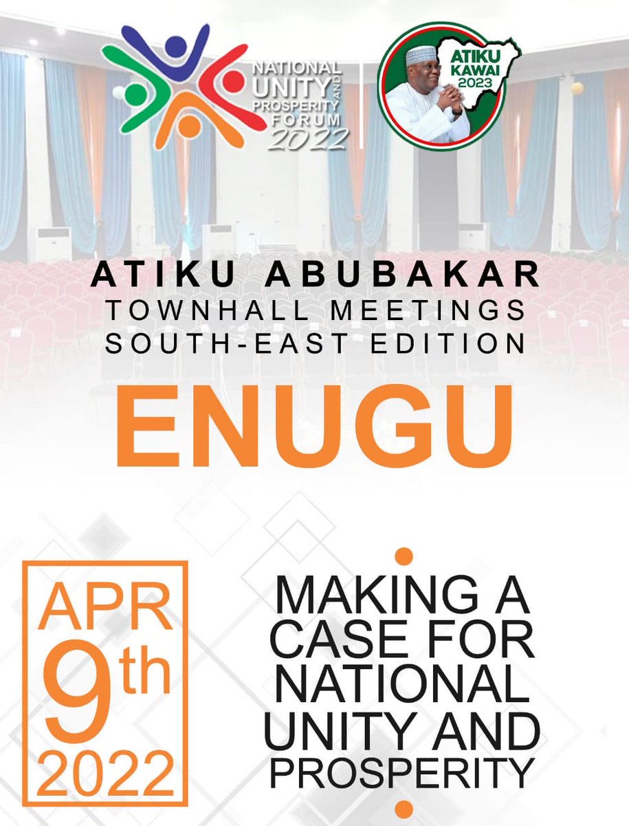 bashuberh's tweet photo. Everyone and Everywhere unity @atiku plan.
#AtikuTownHallMeetings
#AtikuMeansUnity
#Come2023 https://t.co/Ddw3AqavzY
