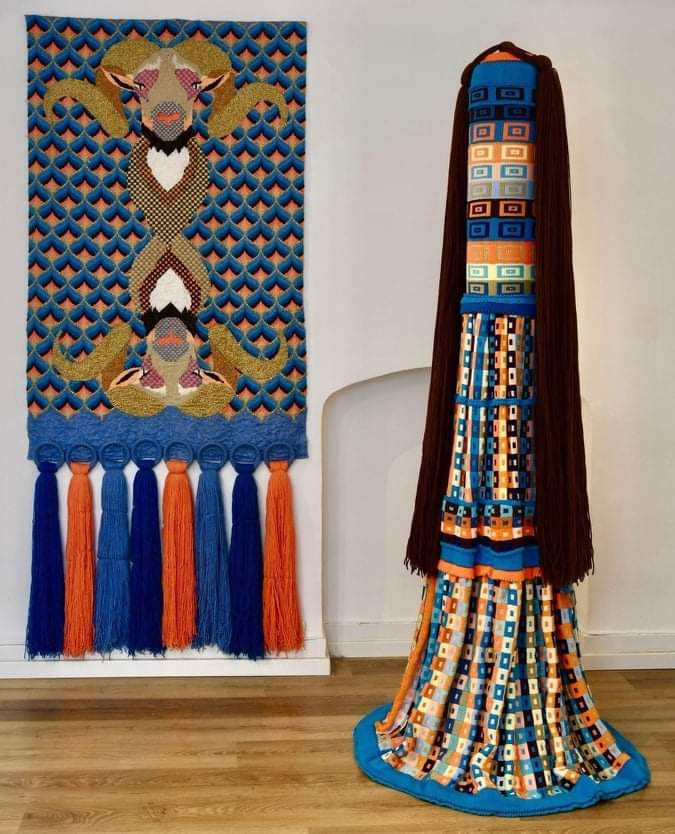 On display in Geneva with Taste Contemporary  #sundayvibes #interiordesign #fineart #bargello #machineknitting #tapestry