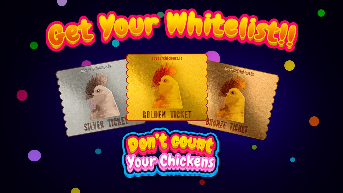 dcyourchickens's tweet photo. DCYourChickens Whitelisting Round One!!!

Complete the Givelab for entries to the draw!! 👉👉👉https://t.co/erU2bw4OCA

#WAXP #Play2Earn #Metaverse #blockchain #NFT #NFTs #NFTCommunity #NFTGiveaways https://t.co/6a5pgcGLXa