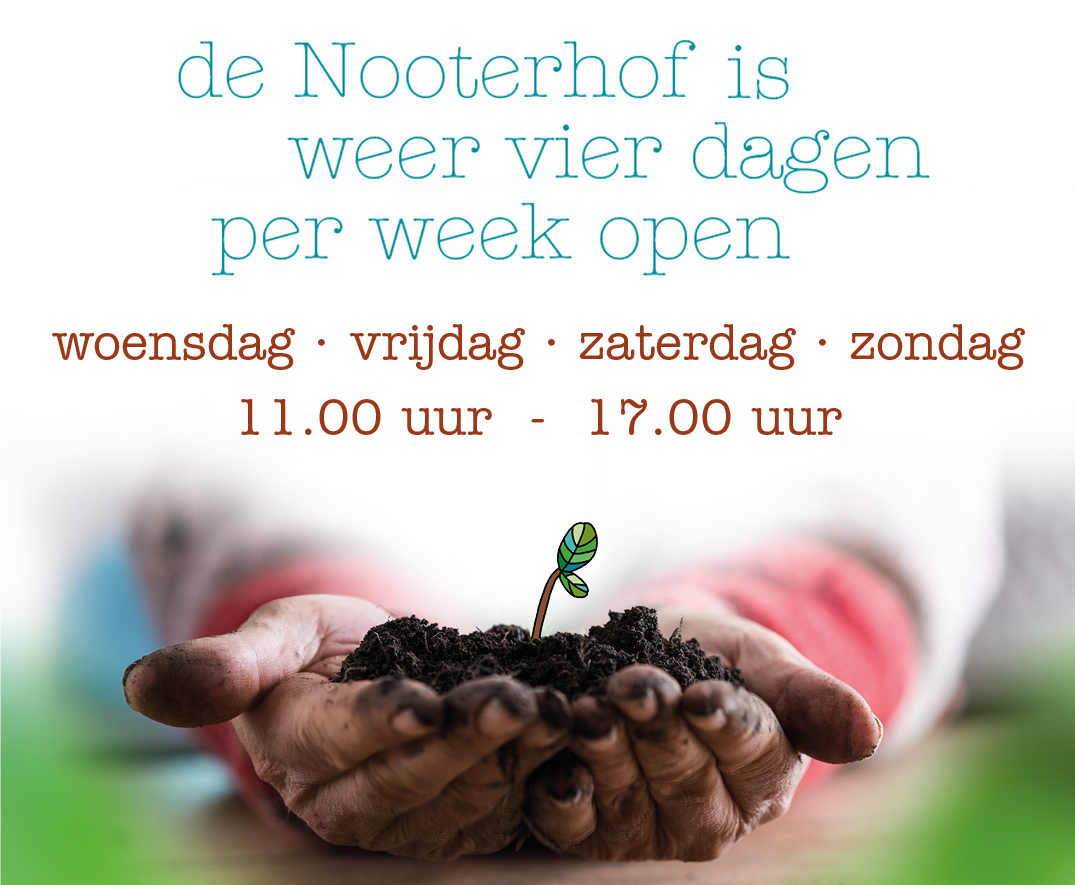 De Nooterhof is weer vier dagen per week open! Elke woensdag, vrijdag, zaterdag en zondag. Van 11.00 uur tot 17.00 uur.  <a href="/DeNooterhof/">De Nooterhof</a> 
#spelendnatuurontdekken #groengenieten #ecopicknicken