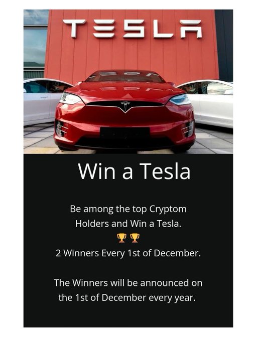 A Better Environment for All.  #CryptoMessiah is Giving away  #Tesla Vehicles every December to the top<a href="/tag/cryptomessiah"class="tags">#CryptoMessiah</a><a href="/tag/tesla"class="tags"><span>#tesla</span></a><a href="/tag/bitcoin"class="tags"><span>#bitcoin</span></a><a href="/tag/bnb"class="tags"><span>#bnb</span></a><a href="/tag/btc"class="tags"><span>#btc</span></a><a href="/tag/cryptom"class="tags"><span>#cryptom</span></a><a href="/tag/teslagive"class="tags"><span>#teslagive</span></a>