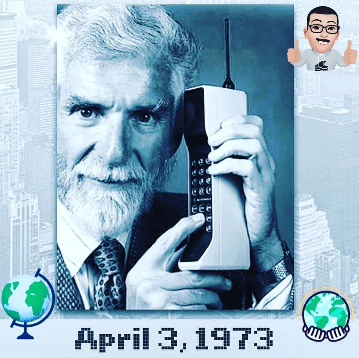Sanjeevbhasin7's tweet photo. #GoodMorning 
 
Happy birthday, cell phone! On this day in 1973, the first mobile phone call was made in New York. 🏆🔊@tmobile 

#martincooper #Motorola #cellphone #technology  #god  #firstmobilephone #areyouwithus #wewontstop #business #Innovation #tmobileforbusiness #tmobile https://t.co/l4MoJIBMpt