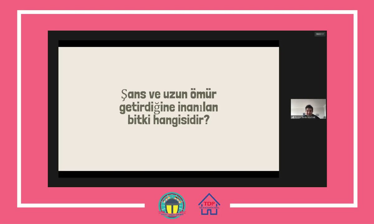 Herkese merhaba SLP ailesi!! 😊
Bu hafta etkinliğimizde öğrencilerimize ilginç bitkileri anlattık, videolar izledik ve soru-cevap etkinliği yaptık. Katılan herkese teşekkür ediyoruz. ♥️

#iyikitdp #bilkentuniversity