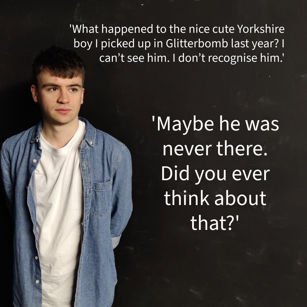 Meet Dan. Dan's shy. Sweet. Ruthless. And for once, he's got the upper hand. The Passion. @WhiteBearTheatr . 12th- 16th April.