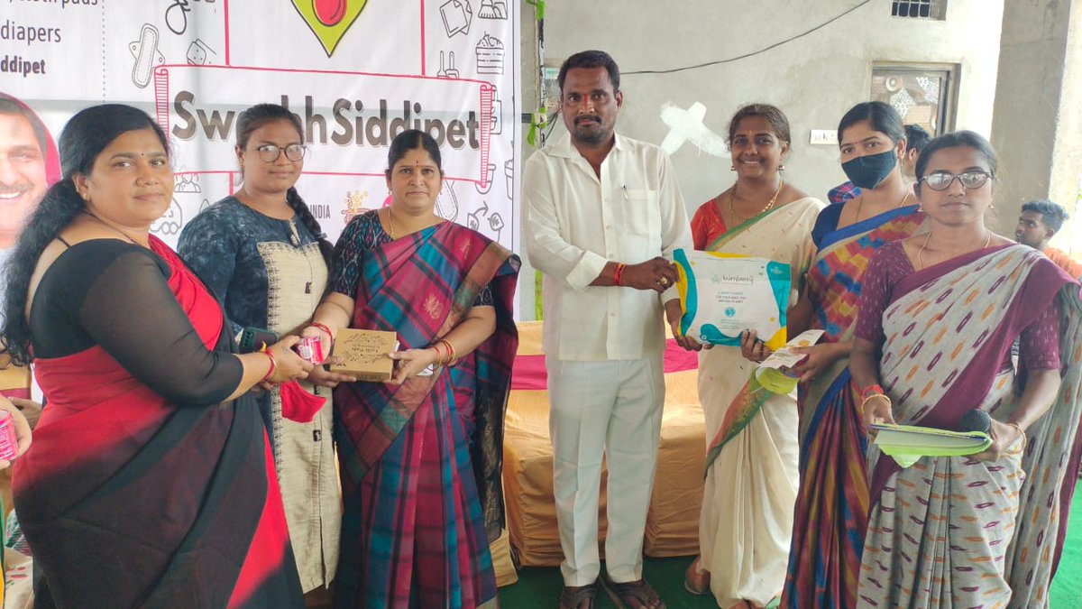 'Zero Sanitary waste ward'pilot ward 5.Amazing feeling.Siddipet processes 100% wet waste,recovers all recyclables now aiming @ Sustainable mensturation(women)clothDiapering(babies).Sooomuch to learnfrom @MC_Siddipet @trsharish @SwmrtBengaluru #SwachhSurvekshan2022  @TelanganaCMO