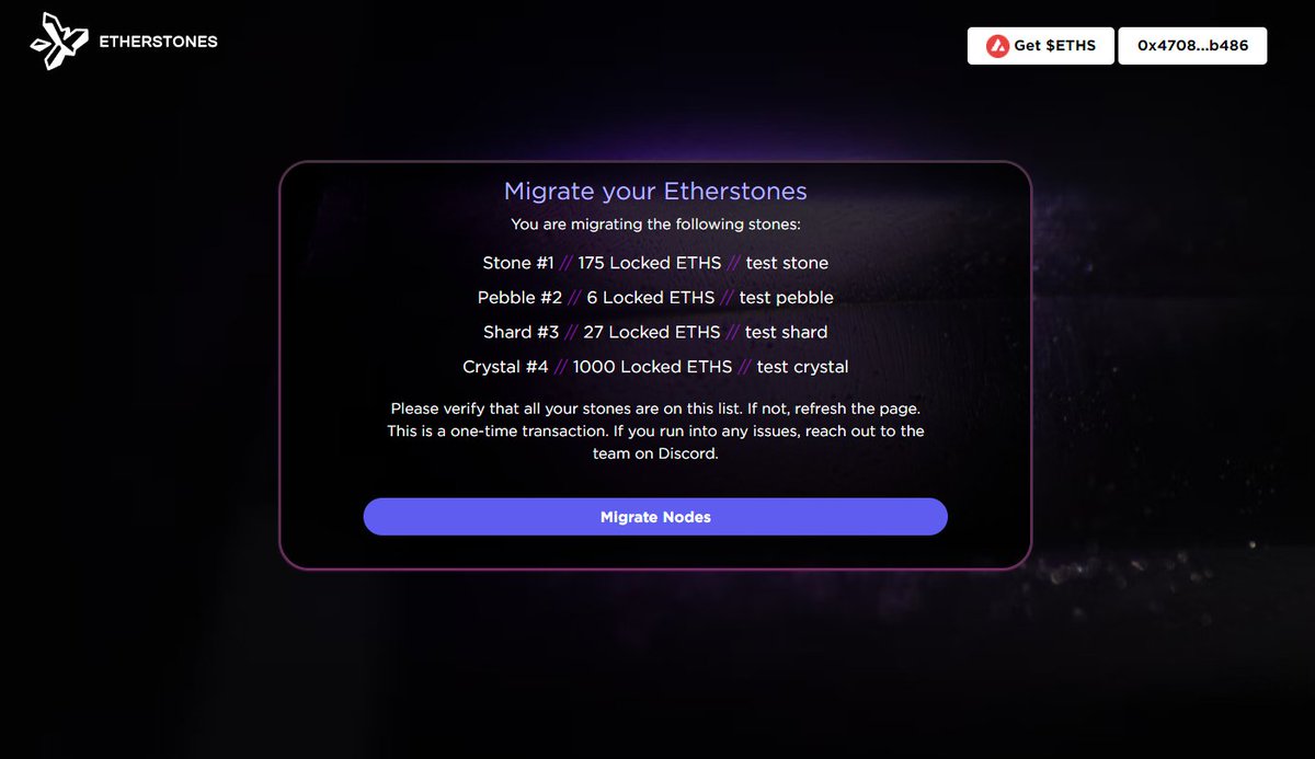V2 Contract coming out tomorrow! New features include merging your Etherstones, renaming them, and a rewards structure change.

🔥 Frontend Teaser 🔥