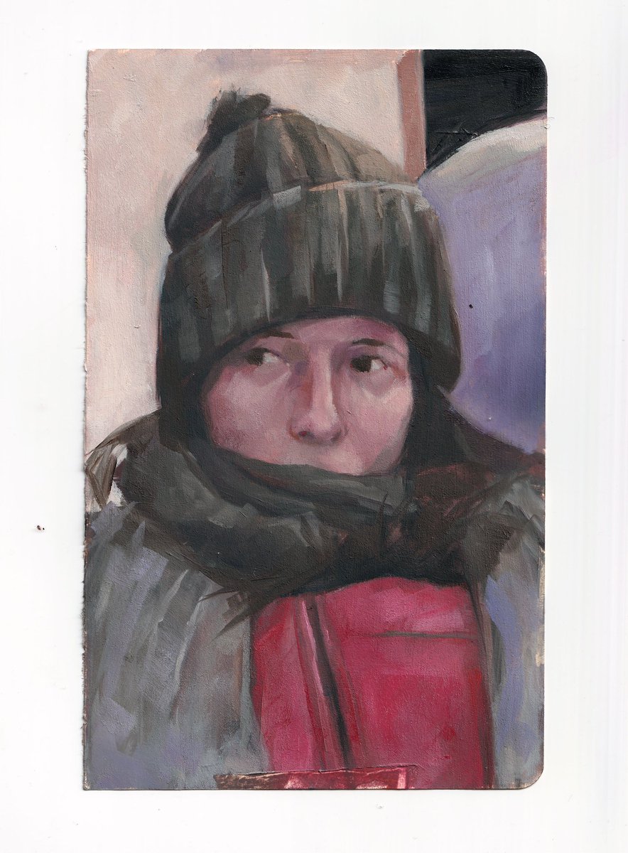 neilcunning_'s tweet photo. Another little head study in oil. On primed moleskine paper.  Also. Hello twitter

#oilpainting #painting #figurativeart #contemporarypainting #portraitpainting #caneyo #sketchbook #headstudy #oilstudy https://t.co/wpSHc6HO64
