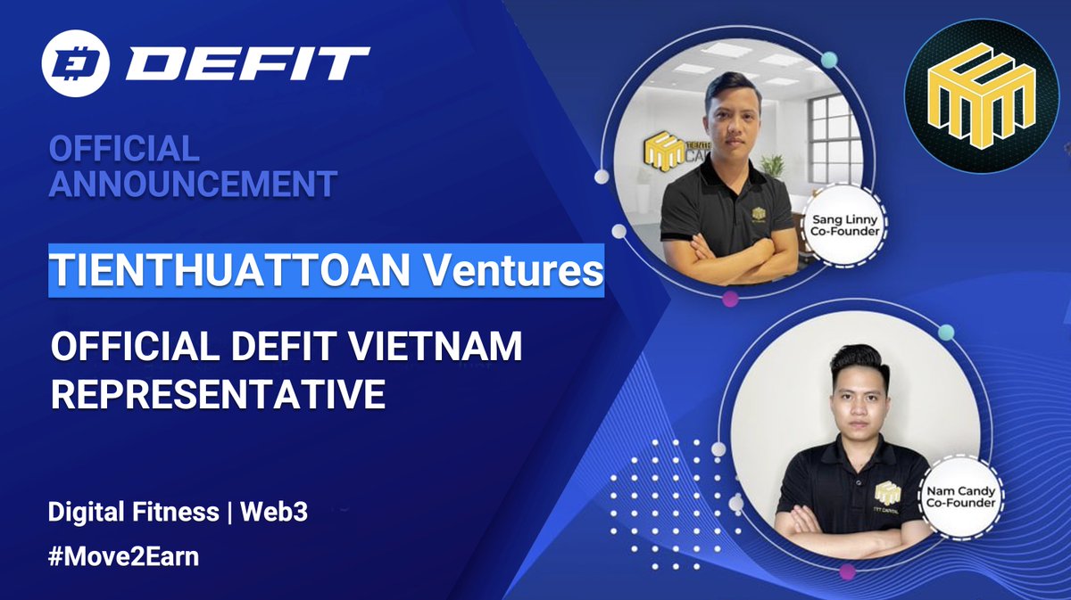 BREAKING NEWS 📰
We are growing insanely fast and aim to build a truly global movement as a community project #MoveToEarn 

TODAY we are incredibly proud to announce our Official #defit Representative in #Vietnam 🇻🇳 @TTTcapital &amp; its incredible founders @sanglinny and @namcandy86