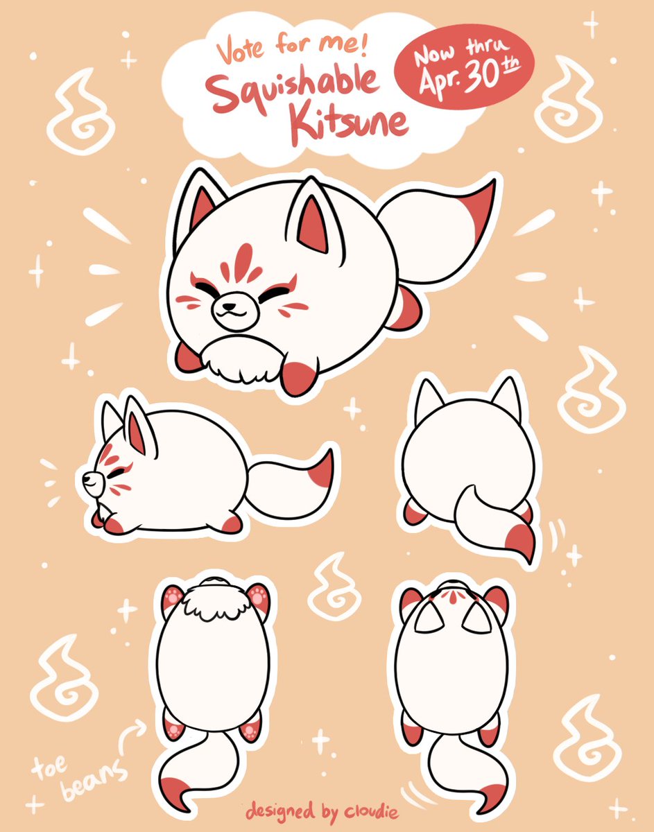 My latest plush design has been accepted for 
@Squishable's Open Squish contest!🦊⛩️✨
Would you like to see a cute little kitsune become a reality? From now until April 30th, you can vote on my design to become the next Squishable!
VOTE HERE: https://t.co/Yp4M2x3aZ6 