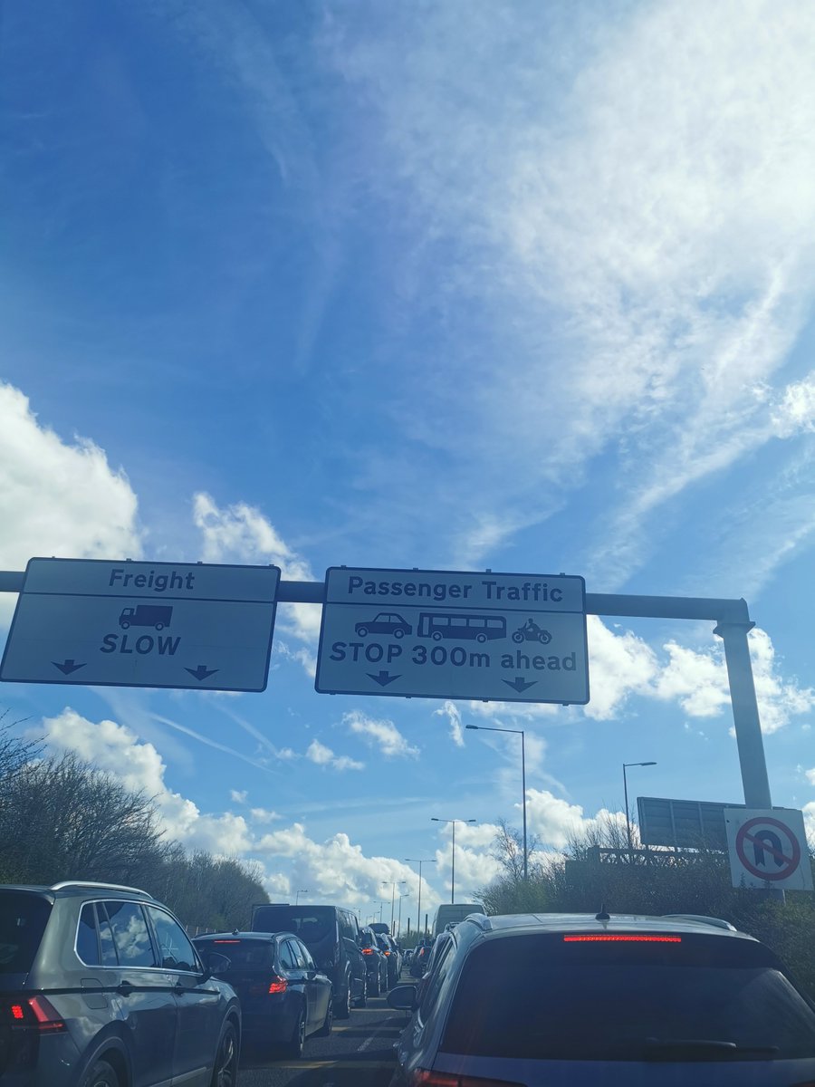 webpropagandist's tweet photo. @LeShuttle Travelling to France via #eurotunnel today? Expect long delays! Beennin queue for an hour and still far from the check in booths! https://t.co/p3PlasrCpQ