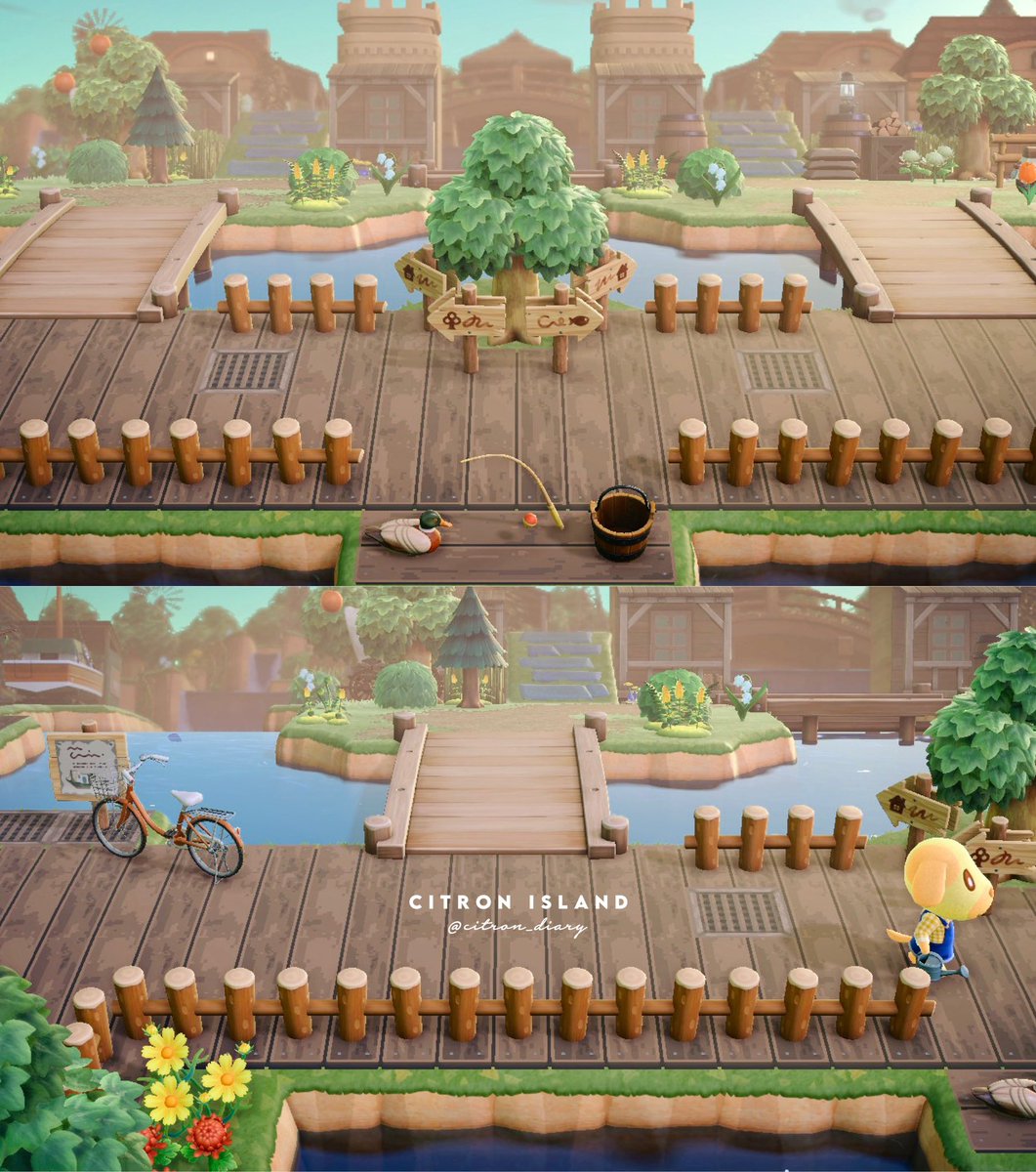 citron_diary's tweet photo. 港に続く木造の集落🌳

#acnh #AnimalCrossing #あつ森 https://t.co/uBpNnseDjP