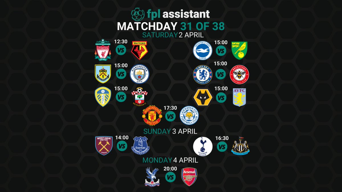 _fplassistant's tweet photo. Gameweek31! 👈

FPL Assistant - The FREE #FPL App

The ultimate companion app for the #FanstasyPremierLeague.

Boost your competitive advantage with our #artificialintelligence driven technology.

Built by members of the #FPLCommunity for the FPL Community. https://t.co/HOFYAyr4vD