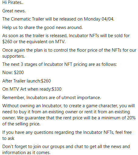 Don't forget to join our groups and chat to get all the news and information as it comes.
instagram.com/galacticpirate…
discord.gg/b7bYDWEJ
t.me/Galacticpirate…
#nfts #nft #nftart #nftgameing #nftcommunity  #crypto #mulitvac #blockchain  #Airdrop  #nftartist $MTV #multiVAC