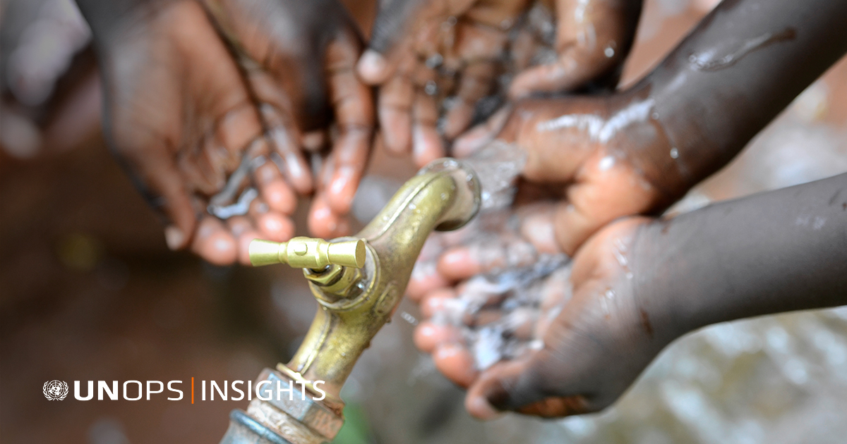 UNOPS's tweet photo. Rapid population growth in cities &amp; urban areas can put immense pressure on already struggling water resources.

So how can we encourage a more efficient, sustainable supply of safe water &amp; help ensure universal access to it?  

https://t.co/qjxxvaxBzF | #UNOPSInsights https://t.co/TXWSzaGZWs