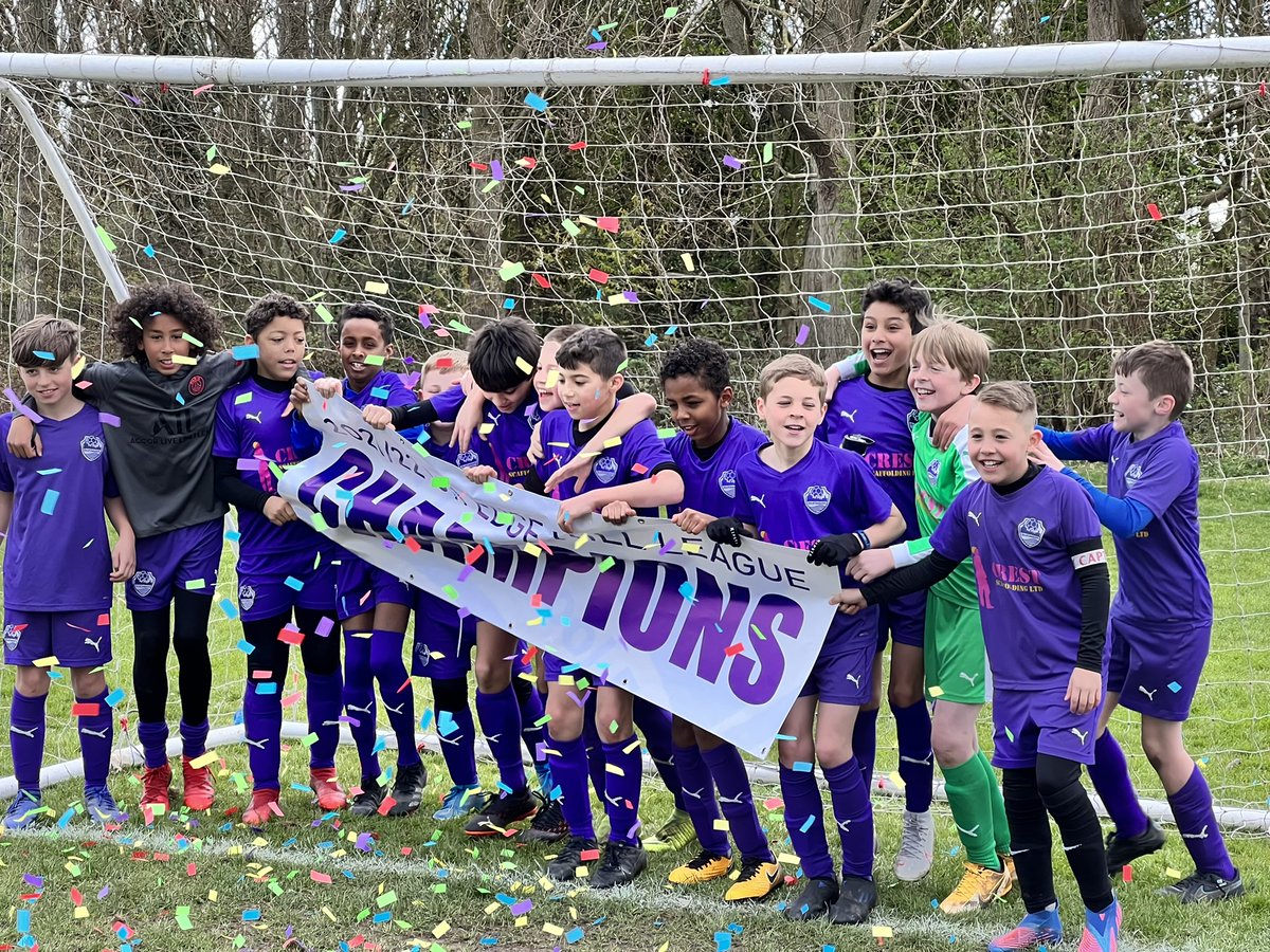 Champions! Another fantastic season from the @CityofLpoolFC u11's in the Edge Hill league as they clinched the title today.