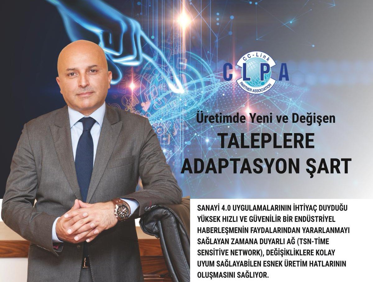 ElectricityTurk's tweet photo. Akıllı üretime adım atmanın yolu CC-Link IE TSN’den geçiyor
Üretimde rekabet gücünü artırmaya katkıda bulunan CC-Link IE TSN teknolojisinin pek çok farklı sektörde makine ve proses kontrolü için ideal çözümler sunuyor.
https://t.co/VqoXosvBWo
#CLPA #CC_Link #IE_TSN_Teknolojisi https://t.co/2WvwAgzCAo